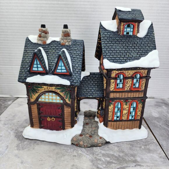 Kirkland Village Reindeer Stable Ceramic Christmas Holiday House No Light Cord - Picture 1 of 16